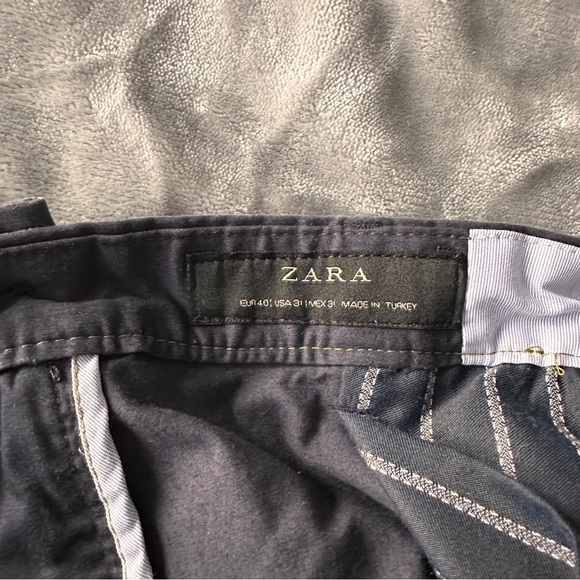 Men’s Zara Navy Blue Chino Pants size 31 - Picture 2 of 4